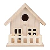 HERCHR Casa de Madera para pájaros para Exteriores, pajareras para Colgar al Aire Libre, Loros, Caja de nidos de reproducción, decoración de jardín