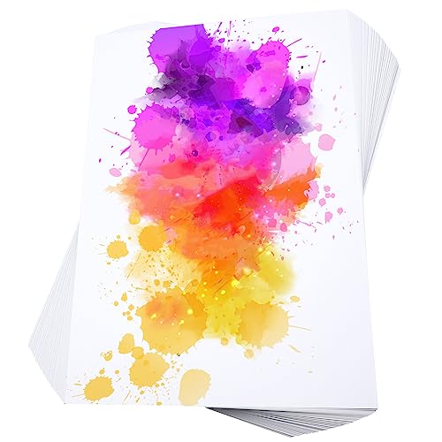 Spiareal 100 Sheets Watercolor Paper Bulk 140 Lb/300 GSM White Construction Paper Cold Press Blank Cotton Art Paint White Water Color Pad Artists Drawing Christmas Cards(11 x 15 Inch)