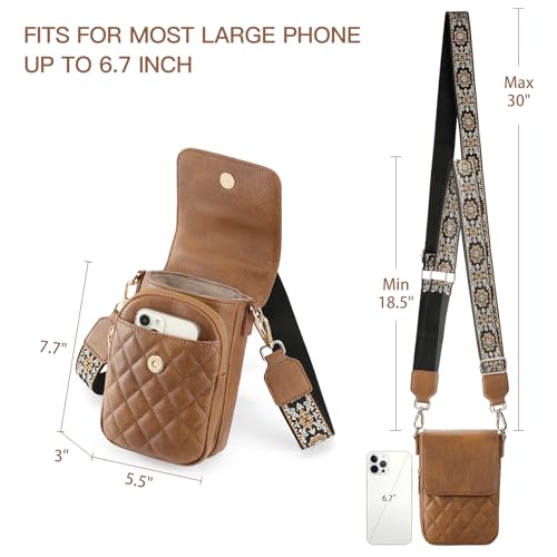 Image of SENDEFN Cell Phone Purses for Women Small Crossbody Bag Shoulder Handbag with Adjustable Strap