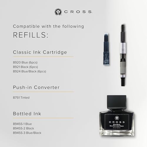Image of Cross Bailey Fountain Pen - Dark Green Resin with Gold Accents, Medium Nib, Luxury Writing Instrument