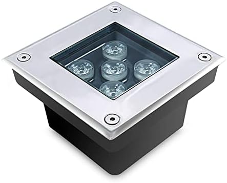 12V LED Square Low Voltage Landscape Lights - Modern Waterproof Inground Lights, 5W for Courtyard Garden Terrace, IP67 Rated, Warm White 100 Lumens Outdoor Lighting