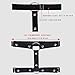 2 Stück Leder Bein Strumpfband Schwarz Verstellbares Strumpfband Doppellagiges Gothic Oberschenkel Strumpfband Anti Rutsch Clip Damen Halloween Rave Karneval Cosplay Party Zubehör