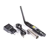 Das Gerät kann als Sender oder als Empfänger genutzt werden, um die Funktion zu wechseln nutzen Sie bitte den beiligenden 3-pin male Adapter. Für eine DMX Funkverbindung werden mind. zwei Geräte benötigt.