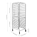 RoiVaaMLT 20-Tier Bun Pan Rack, Aluminum Bakery Rack w/4 Casters, Sheet Pan Rack Home Commercial Kitchen Bakery Storage Cooling for Bread Dough Pizza Cooling, 26