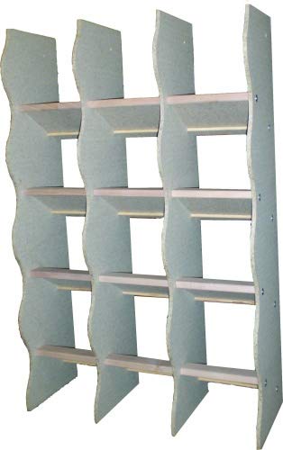 Sitzregal mit 12 Sitzplätzen - Holz