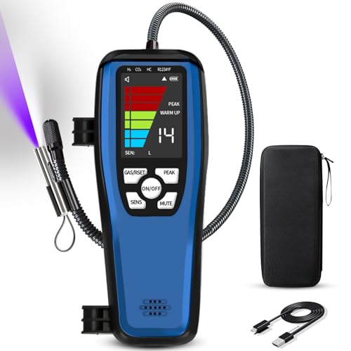 Image of Refrigerant Leak Detector, Aprvtio ALD-200 3-in-1 Freon Leak Detector Tester A1 A2L A3 Refrigerants Compatible, Rechargeable, Multipule Alarm, Heated Diode Sensor for HVAC R32 R454B R410A R134A R290