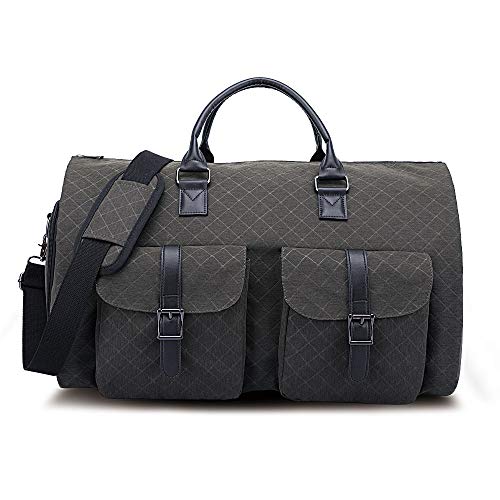 RUIMA Carry on Travel Duffel Garment Bags 2 in 1 Convertible Foldable Shoulder Strap Handing Waterproof Suit Luggage Carrier Oxford for Men- (Olive drab)