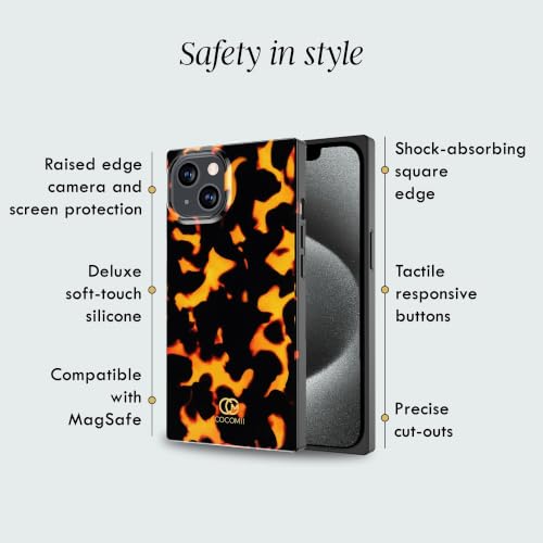 Image of COCOMII Rectangle for iPhone 15 Plus /14 Plus Case, Matte Tortoiseshell