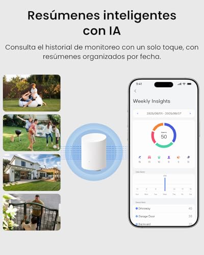 Miniatura 7 de Reolink Kit Camara Vigilancia WiFi Exterior 2K Home Hub Mini Lumus | WiFi 2,4/5GHz, Detección IA, Gestión Centralizada y Almacenamiento Local Gratis, Home Hub Mini, Lumus Kit 2 Cámaras