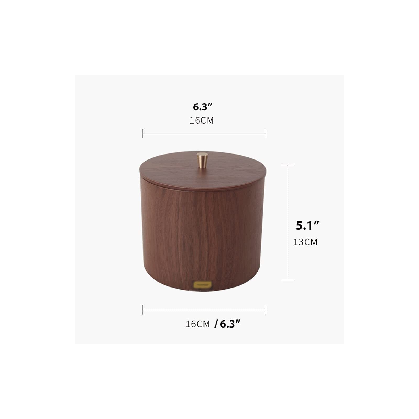 JCAKES Küchenabfalleimer Mülltonnen, runder Mini-Tisch-Mülleimer mit Deckel, Müllcontainer, Holz-Papierkorb, Abfallkörbe Mülleimer