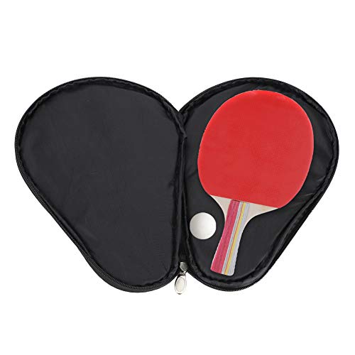Paddle Bag Table Tennis Racket with 3 Balls Storage Wrist Strap and Shake Proof Pad for Practice and Matches