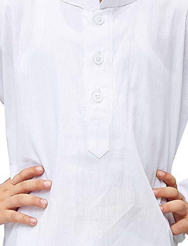 Vastramay Boys' White Pure Cotton Kurta Pyjama Set  Festive/Wedding Special Ethnic Wear