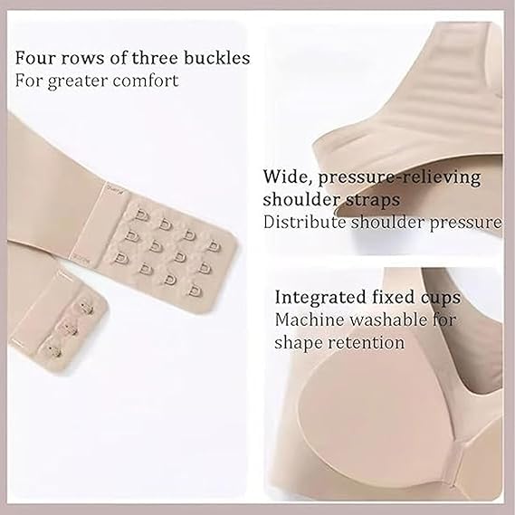 Respectivelk Seamless Breathable Shaping Corrective Support Bra, Front Closure Gather to Prevent Sagging4