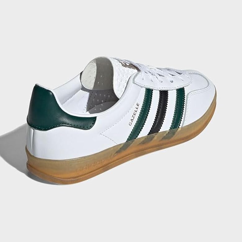 adidas gazelle white leather trainers
