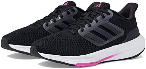 adidas Women's Ultrabounce Sneaker, Black/Black/Lucid Fuchsia, 8 | Image 3