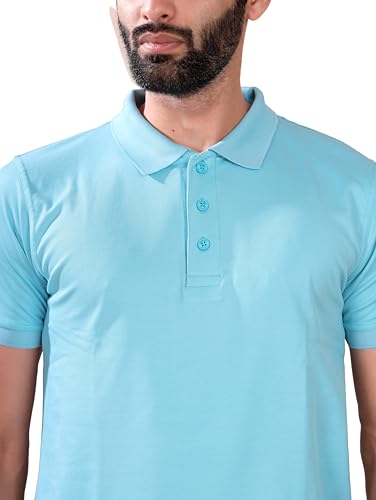 Image of Ancnt Insider Men's Knitted Casual Half Sleeves Regular Fit Polo T-Shirt | Collared T-Shirt for Men