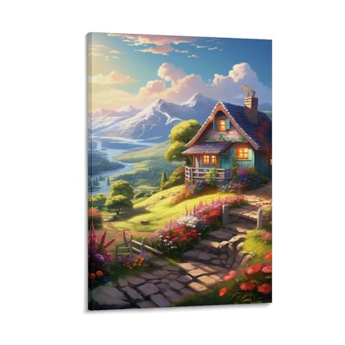 Impression sur toile décoration murale moderne paysage 50x75cm
