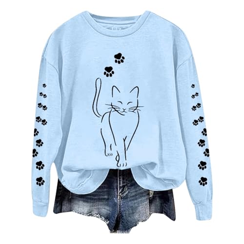 Sweat-shirt ample chat pour femme idéal pour un week-end cocooning décontracté