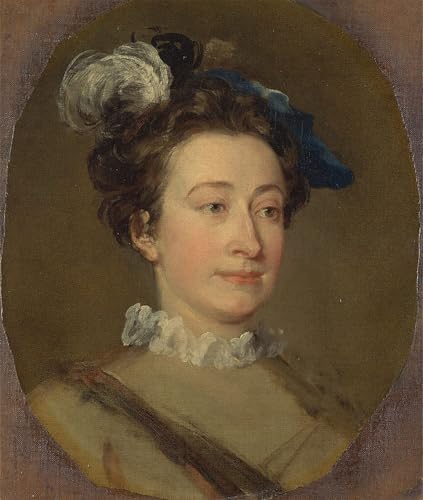 Image sur Toile Moderne Portrait Jeune Fille au Chapeau William Hogarth Tableau 60x90