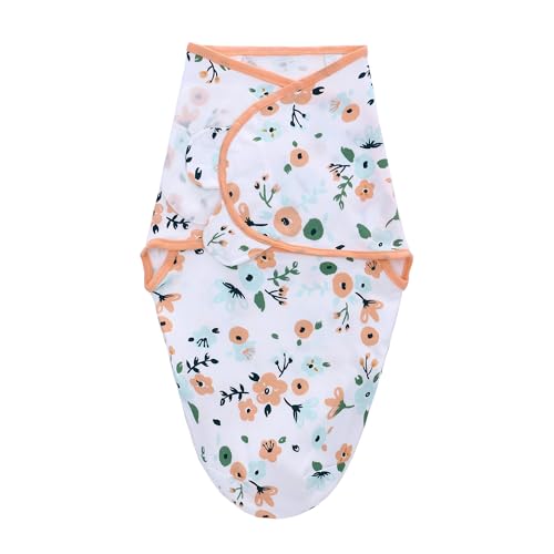 Image of LAT Swaddle Blanket with zip Baby Girl Boy-Easy Adjustable 3 Pack Infant Sleep Sack Wrap Newborn Babies 100% Cotton Sleep Bag(Pink Flowers,0-3Months)