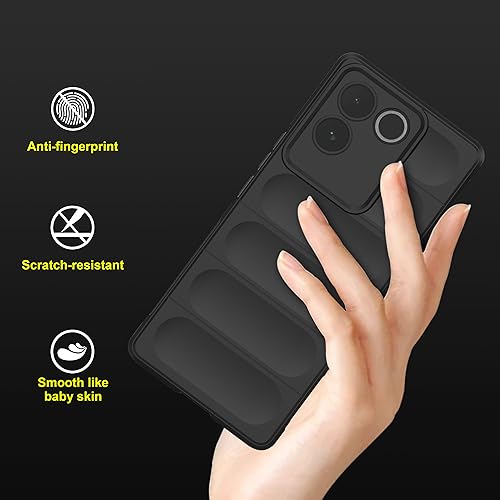Image of Amazon Basics Back Case Cover for Vivo T2 Pro 5G (Silicone Black)