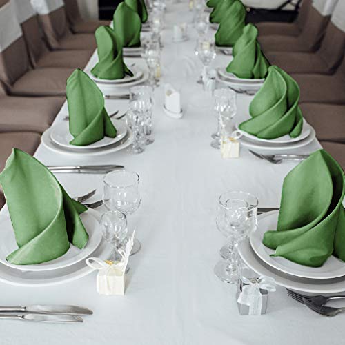 Talvania Cloth Dinner Napkins - 12 Pack Luxuriously Soft & Hotel Quality Cotton Napkins, Brilliant Fabric Napkins (18” X 18”) Perfect For Events, Hotel & Home Use (Olive Green) #TOP3