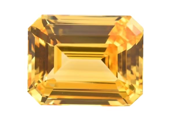 Piedra preciosa zafiro amarillo natural sin tratar de 11,75 quilates unisex