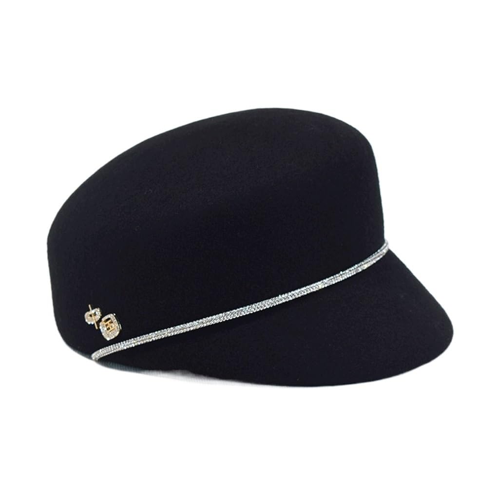 Chapeau d'automne et d'hiver Chapeau équestre Loisirs for Femmes Chapeau de Chevalier Chaud Polyvalent(Argento)