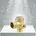 3-Port Brass Air Compressor Check Valve - Heavy-Duty Pneumatic Replacement Part with Leak-Proof Design for Central Pneumatic Compressors, Industrial Repair