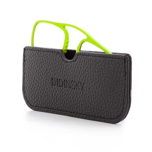 DIDINSKY Prado Gafas de Lectura Sin Patillas con Estuche Adhesivo para Móvil – Gafas Presbicia Ultraligeras y Flexibles para Hombre y Mujer, Diseño Premium, Lime, +3.00