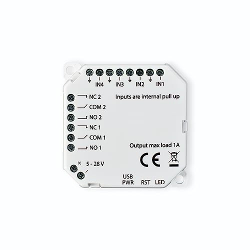 IO-Modul | Eingangs-/Ausgangsmodul | Smart Home Konnektivitätsmodul | Smart Home Schnittstelle für verkabelte Geräte | Zigbee | Funktioniert mit Homey und SmartThings