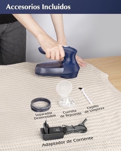 Miniatura 6 de Beautural Quitapelusas Electrico De Ropa, Removedor De Pelusas Potente Y Eficiente, Con Ac Plug Cable O Con Pilas, Especial Y Coveniente Version Para Su Familia