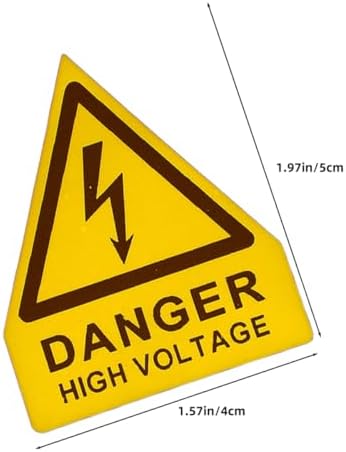 NUOBESTY 20 adet üçgen uyarı çıkartması, yüksek gerilim cihazları için, hava şartlarına dayanıklı PVC'den, standart semboller ve ticari alanlarda dış mekan kullanımı için güçlü yapışma - Görsel 2