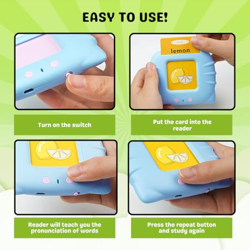Image of Talking Flash Cards for Kids | 112 Double-Sided Audio Learning Cards | Boost Vocabulary, Speech & Memory