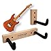 Angled Guitar Wall Hanger Display for Electric and Thin Body Guitars - Bare No Finish