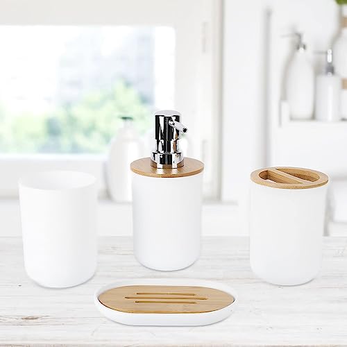 Distributeur de savon et accessoires de bain blancs incassables pour enfants