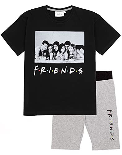 FRIENDS Pajamas Girls Kids T Shirt With Cycle Shorts Loungewear2