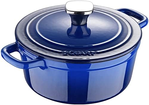 MasterPro Cast Iron Casserole Dish with Lid, Non-Stick, Legacy Enamelled Cast Iron Collection, Dutch Oven Cookware, Gorgeous Ombre Design on the Cookware, 6 Quart, 5.7L, Grey