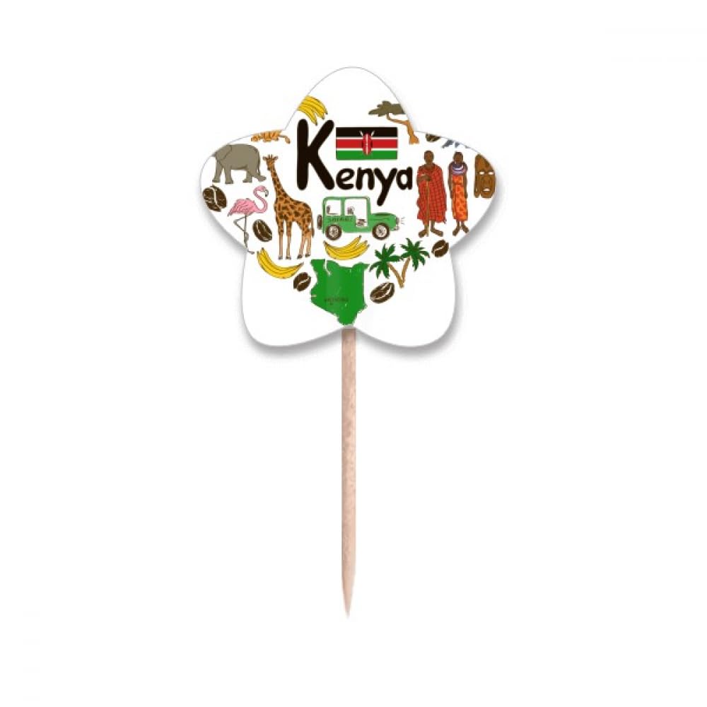 Drapeaux pique cupcake Kenya de qualité supérieure pour réception élégante