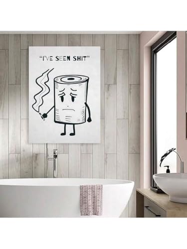 Impression papier toilette noir et blanc déco murale de chambre - 3