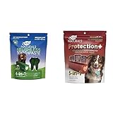 Ark Naturals Brushless Toothpaste Bundle, Dog Dental Chews for Medium Breeds, Prevents Plaque & Tartar, Freshens Breath, 18oz Each