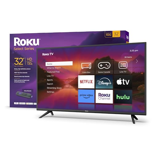 Image of Roku Smart TV – 32-Inch Select Series 720p HD RokuTV Voice Remote, Bright Picture, Customizable Home Screen – Live Local News, Sports, Gaming (Renewed)