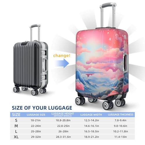 Hill Clouds Landscape Travel Luggage Cover for Suitcase Anti-Scratch Fashion Suitcase Protector Washable Elastic Baggage Covers Fits 18-21 Inch Luggage for Travel Beach Holiday3