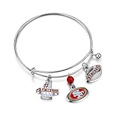 NFL Three Charm Logo Bracelet