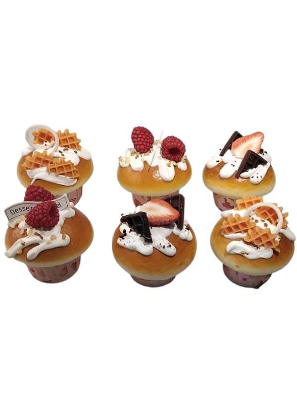 Mucit Home 1 adet Cupcake Görünümlü Buzdolabı Magneti – 3D Tatlı Tasarımlı Dekoratif Mutfak Süsü