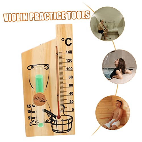 Happyyami 5 Stück Sauna-Timer Strandspielzeug Holzspielset Innendekoration Holzglas Sanduhr Dekorativer Timer Sauna-Rückenlehne Dekorativer Sanduhr-Timer Holz-Sanduhr Für Sauna – Bild 4