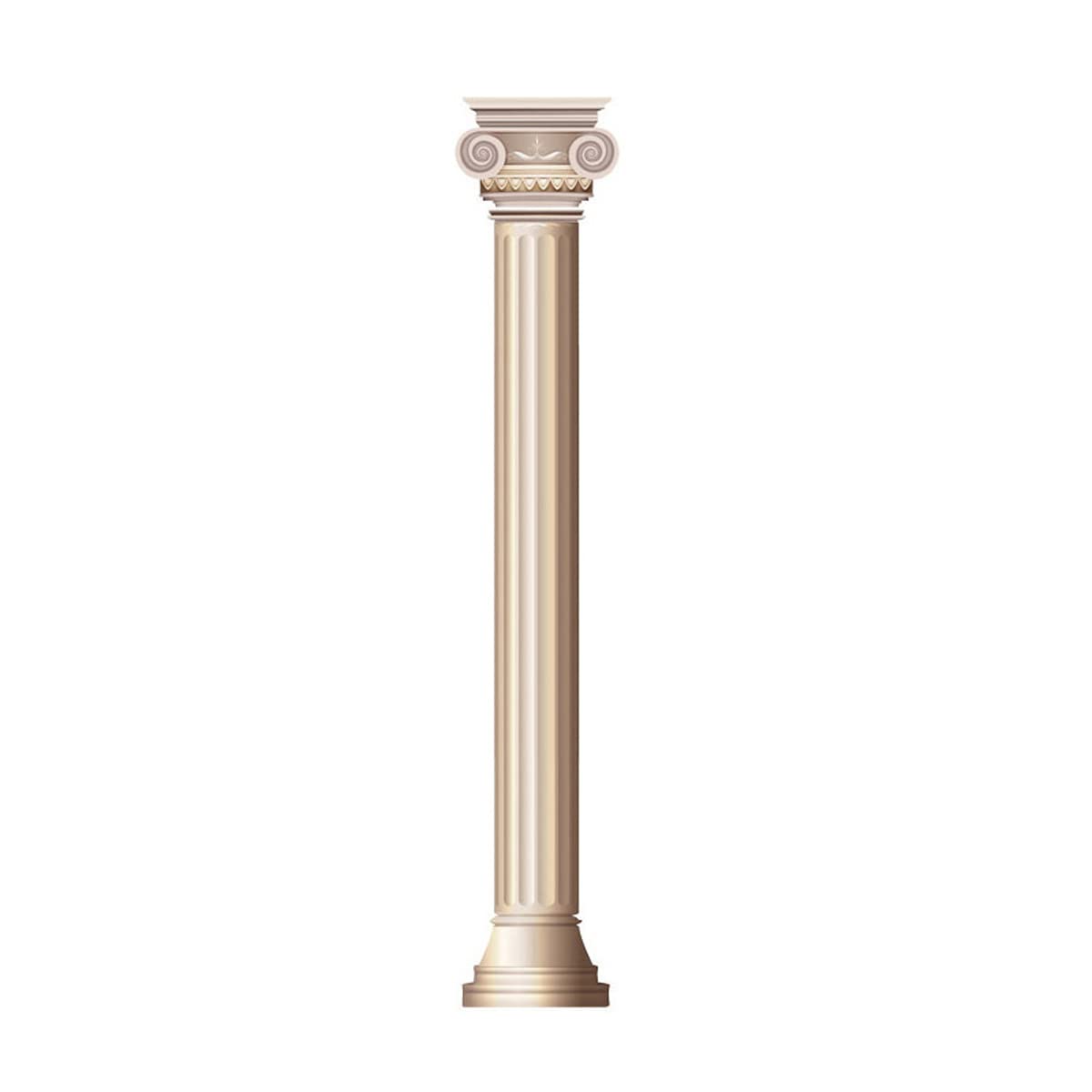 Sticker colonne romaine 3D pour habiller votre fond de meuble TV de salon