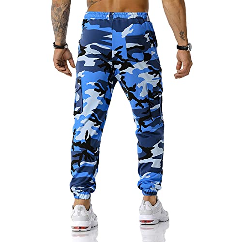 Ymosrh Men's Stretch Athletic Joggers - Solid Color Cargo Pants Sweatpants Trousers Casual Long Pants4