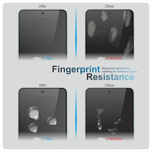 Image of Affix 2 Pack for Privacy Samsung Galaxy S26 Plus Tempered Glass, Screen Protector Guard with Easy Fix Installation Tool, 9H Hardness Shatterproof, HD Clear Scratch Resistant