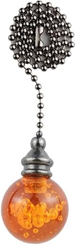 Miniatura 3 de U/D Cadena de tracción para ventilador de techo, 2 unidades, cadena de cristal agrietada para decoración de luz de ventilador de techo, cadena de